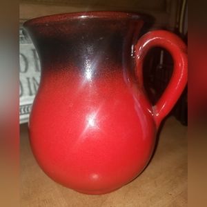 Water Pitcher Flame Red Black Ombre, Made in Italy
